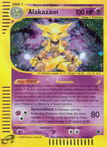 PSA 10 Pokémon Alakazam #1 — Expedition (2002)