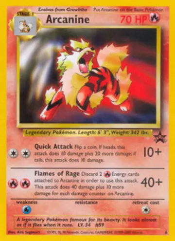 PSA 10 Pokémon Arkani #6 — Wizards Black Star Promos (1999)