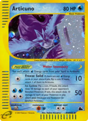 PSA 10 Pokémon Arktos #H3 — Skyridge (2003)