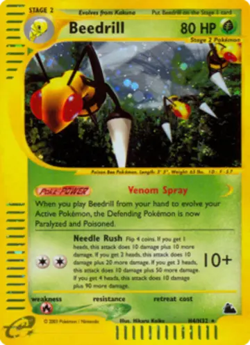 PSA 10 Pokémon Bibor #H4 — Skyridge (2003)