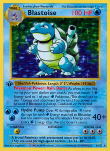 PSA 10 Pokémon Blastoise #2 — Base Set 1st Edition (1999)