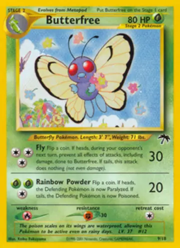 PSA 10 Pokémon Butterfree #9 — Southern Islands (2001)