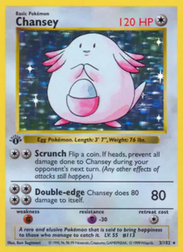 PSA 10 Pokémon Chansey #3 — Base Set Unlimited (1999)