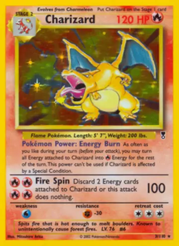 PSA 10 Pokémon Glurak #3 — Legendary Collection (2002)