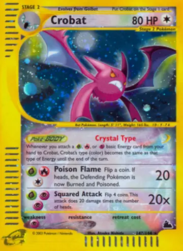 PSA 10 Pokémon Kristall Iksbat #147 — Skyridge (2003)