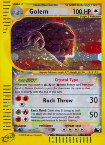 PSA 10 Pokémon Kristall Geowaz #148 — Skyridge (2003)