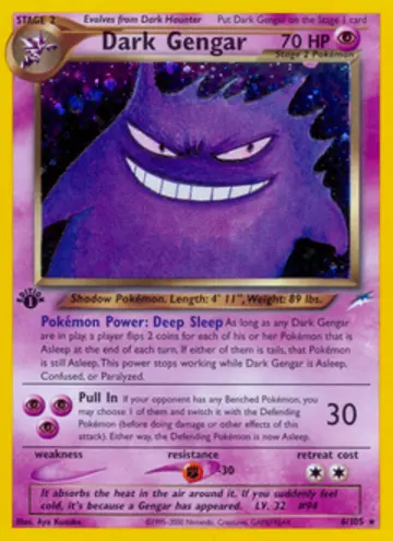 PSA 10 Pokémon Dark Gengar #6 — Neo Destiny Unlimited (2002)