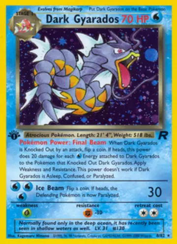 PSA 10 Pokémon Dark Gyarados #8 — Team Rocket Unlimited (2000)