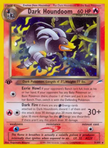 PSA 10 Pokémon Dark Houndoom #7 — Neo Destiny Unlimited (2002)