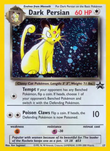 PSA 10 Pokémon Dark Snobilikat #17 — Wizards Black Star Promos (2000)
