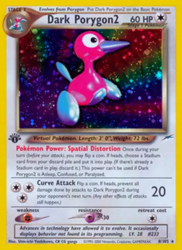 PSA 10 Pokémon Dark Porygon2 #8 — Neo Destiny 1st Edition (2002)