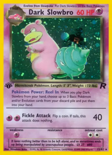 PSA 10 Pokémon Dark Slowbro #12 — Team Rocket 1st Edition (2000)