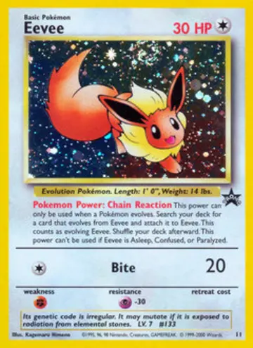 PSA 10 Pokémon Evoli #11 — Wizards Black Star Promos (2000)