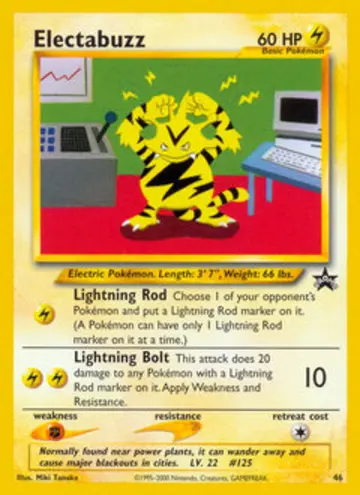 PSA 10 Pokémon Elektek #46 — Wizards Black Star Promos (2002)