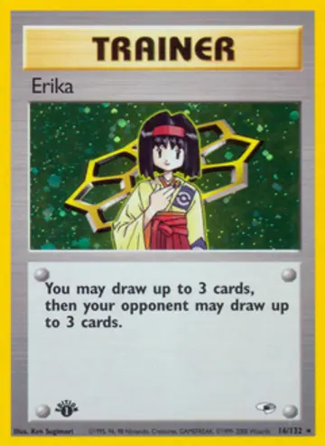 PSA 10 Pokémon Erika #16 — Gym Heroes 1st Edition (2000)