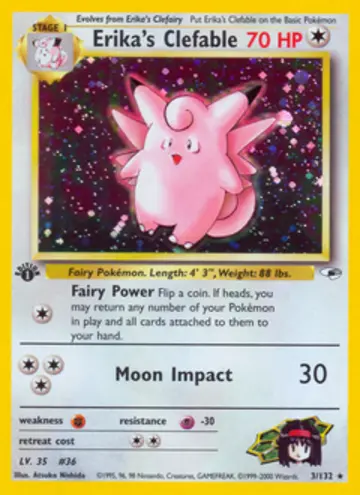 PSA 10 Pokémon Erikas Pixi #3 — Gym Heroes 1st Edition (2000)