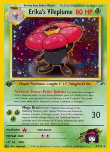 PSA 10 Pokémon Erikas Giflor #5 — Gym Heroes Unlimited (2000)