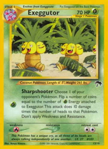 PSA 10 Pokémon Exeggutor #13 — Southern Islands (2001)