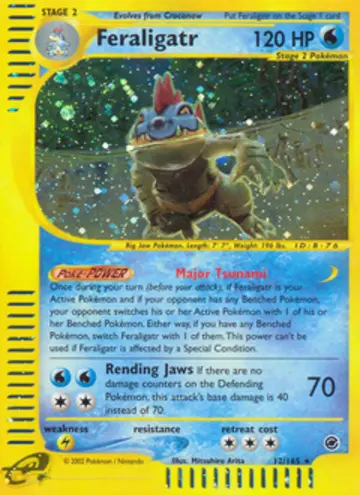 PSA 10 Pokémon Feraligatr #12 — Expedition (2002)