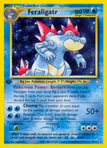 PSA 10 Pokémon Feraligatr #4 — Neo Genesis 1st Edition (2000)