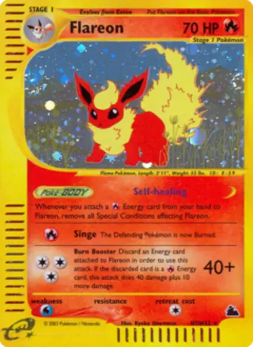 PSA 10 Pokémon Flamara #H7 — Skyridge (2003)