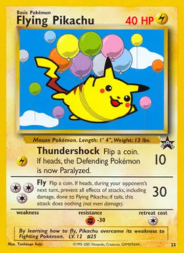 PSA 10 Pokémon Fliegendes Pikachu #25 — Wizards Black Star Promos (2000)