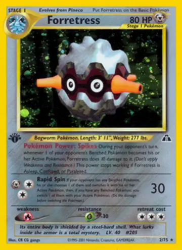 PSA 10 Pokémon Forretress #2 — Neo Discovery Unlimited (2001)