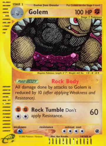 PSA 10 Pokémon Golem #14 — Expedition (2002)