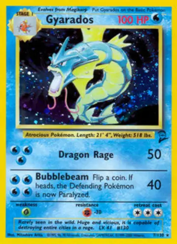 PSA 10 Pokémon Gyarados #7 — Base Set 2 (2000)