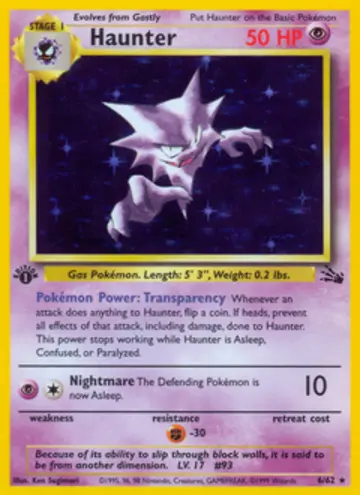 PSA 10 Pokémon Haunter #6 — Fossil 1st Edition (1999)