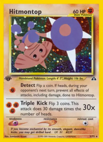 PSA 10 Pokémon Hitmontop #3 — Neo Discovery 1st Edition (2001)
