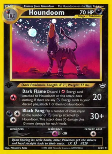 PSA 10 Pokémon Houndoom #8 — Neo Revelation 1st Edition (2001)
