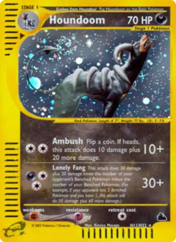 PSA 10 Pokémon Hundemon #H11 — Skyridge (2003)