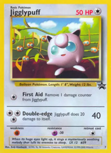 PSA 10 Pokémon Pummeluff #7 — Wizards Black Star Promos (2000)
