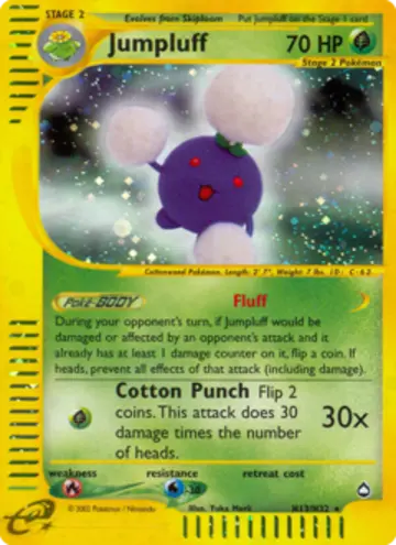 PSA 10 Pokémon Jumpluff #H13 — Aquapolis (2003)