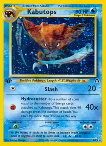 PSA 10 Pokémon Kabutops #6 — Neo Discovery 1st Edition (2001)