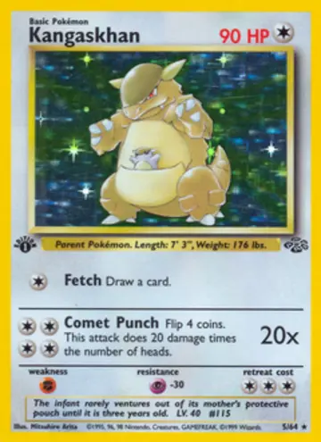 PSA 10 Pokémon Kangaskhan #5 — Jungle 1st Edition (1999)
