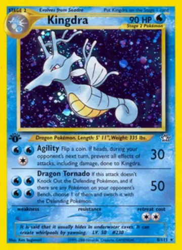 PSA 10 Pokémon Kingdra #8 — Neo Genesis 1st Edition (2000)