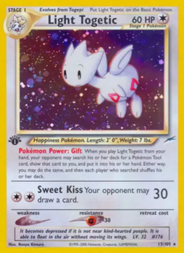 PSA 10 Pokémon Light Togetic #15 — Neo Destiny 1st Edition (2002)