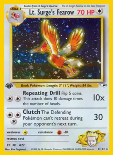 PSA 10 Pokémon Major Bobs Ibitak #7 — Gym Heroes 1st Edition (2000)