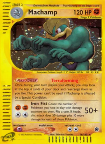 PSA 10 Pokémon Machamp #16 — Expedition (2002)