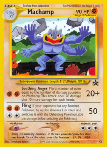 PSA 10 Pokémon Machomei #43 — Wizards Black Star Promos (2002)