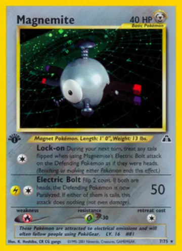 PSA 10 Pokémon Magnemite #7 — Neo Discovery 1st Edition (2001)
