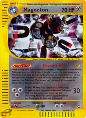 PSA 10 Pokémon Magneton #H16 — Aquapolis (2003)