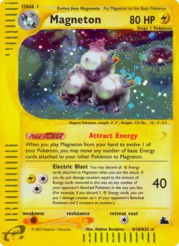 PSA 10 Pokémon Magneton #H18 — Skyridge (2003)