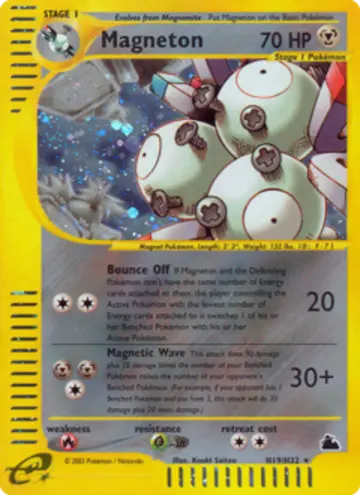 PSA 10 Pokémon Magneton #H19 — Skyridge (2003)