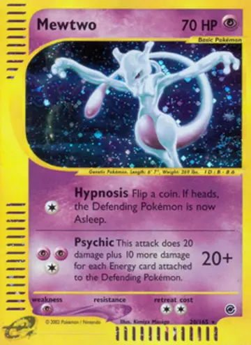 PSA 10 Pokémon Mewtwo #20 — Expedition (2002)