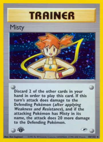 PSA 10 Pokémon Misty #18 — Gym Heroes 1st Edition (2000)