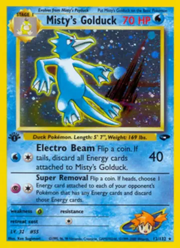 PSA 10 Pokémon Misty's Golduck #12 — Gym Challenge 1st Edition (2000)