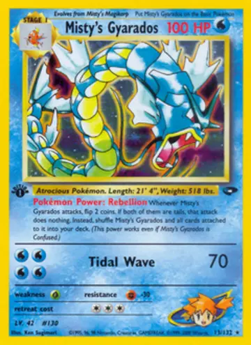 PSA 10 Pokémon Misty's Gyarados #13 — Gym Challenge Unlimited (2000)